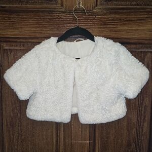 Gymboree White Faux Fur Cape